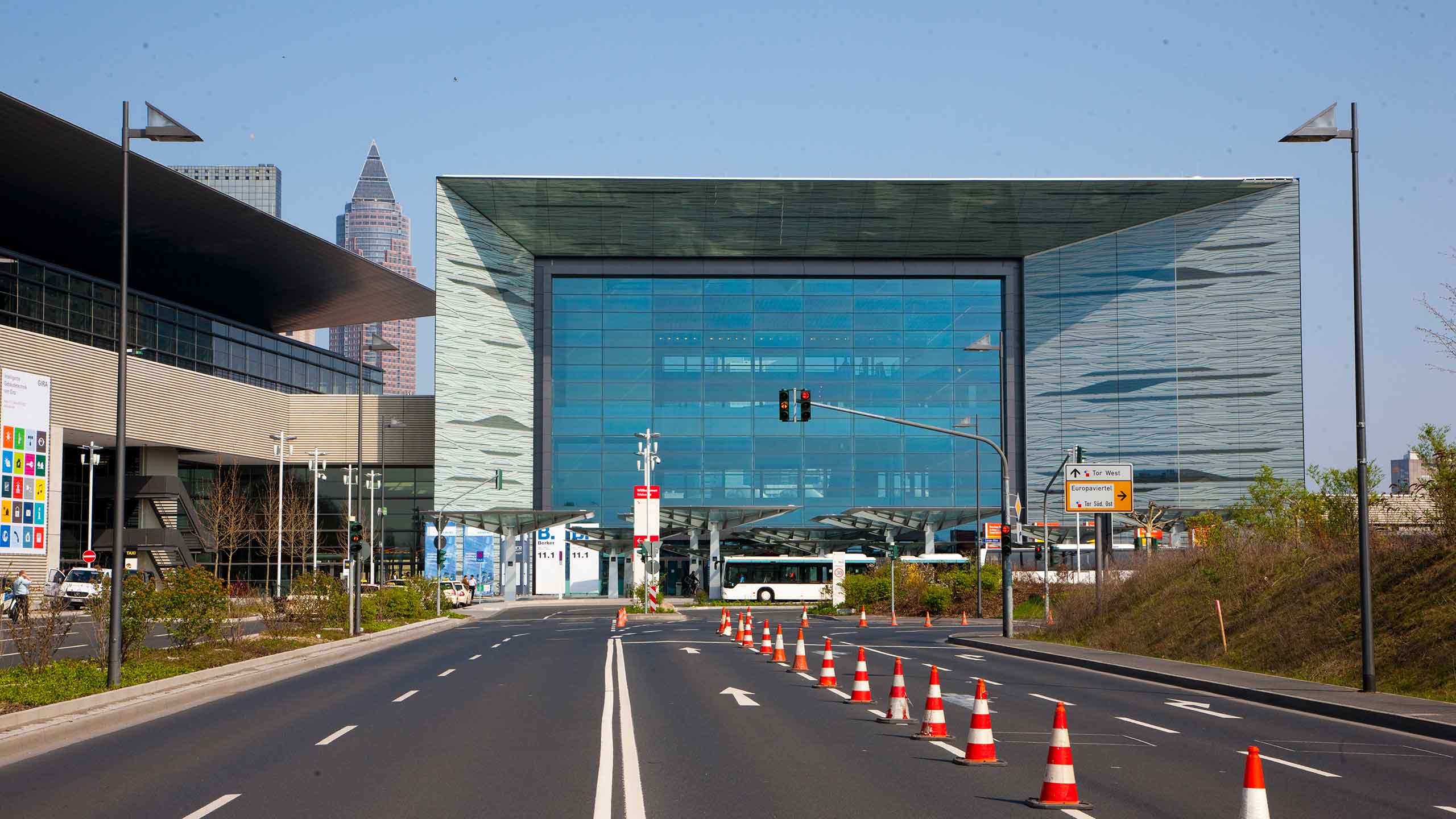 Anfahrt zum Frankfurter Messegelände